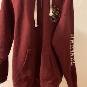 Oversized Harvard Sweater with hoodie and zipper.